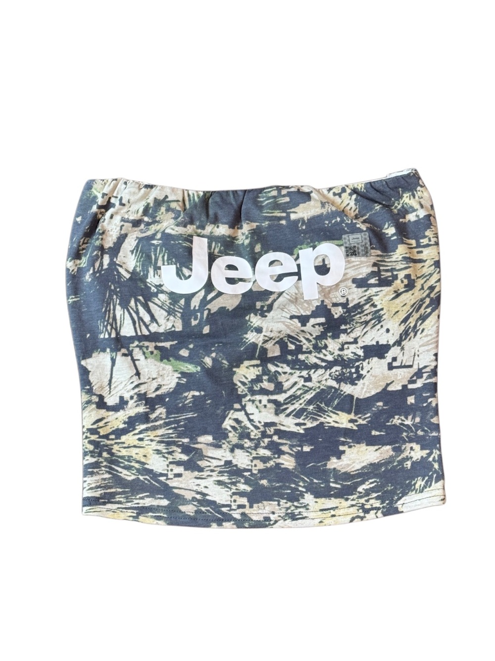 Jeep Sport 1941 Camo Strapless Tube Top Built-In Bra